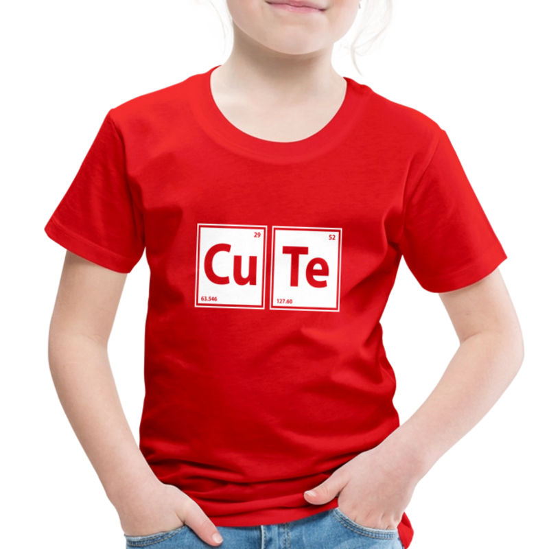"CUTE" - Toddler Premium T-Shirt - red