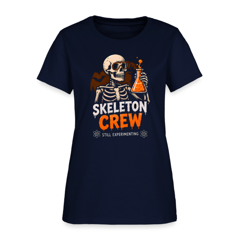 Skeleton Crew Halloween Women's T-Shirt - navy