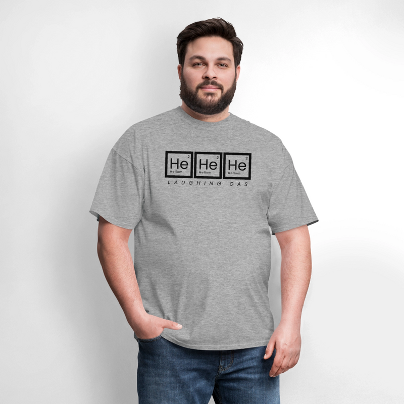 He He He - Helium - Laughing Gas - Men's T-Shirt | GILDAN 5000 - heather gray