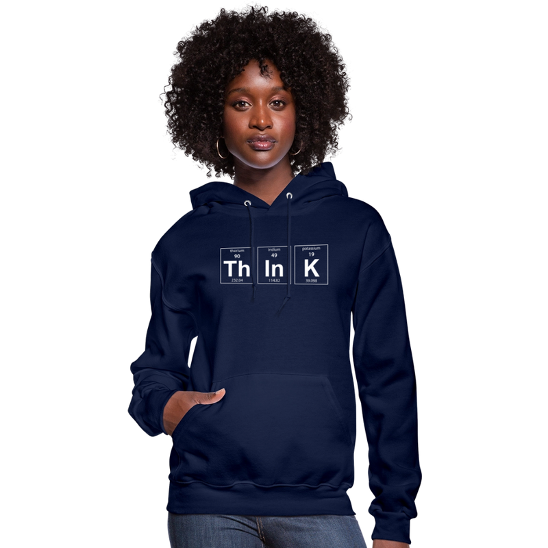 "Think" - Women's Hoodie - navy