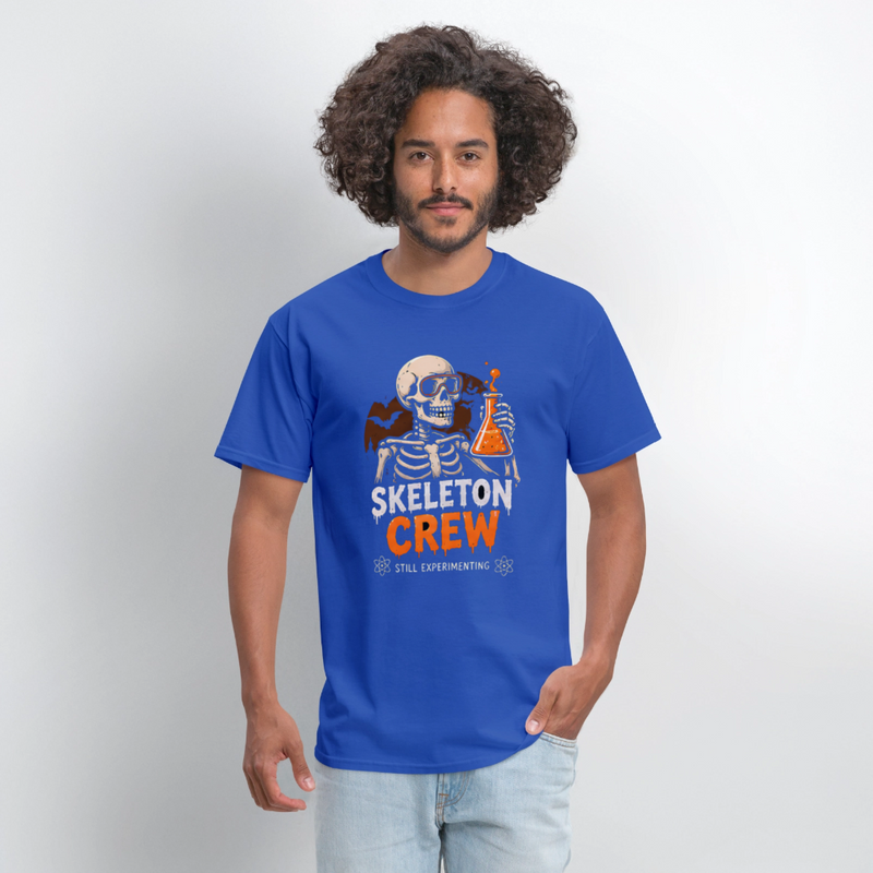 Skeleton Crew Halloween Men's T-Shirt - royal blue