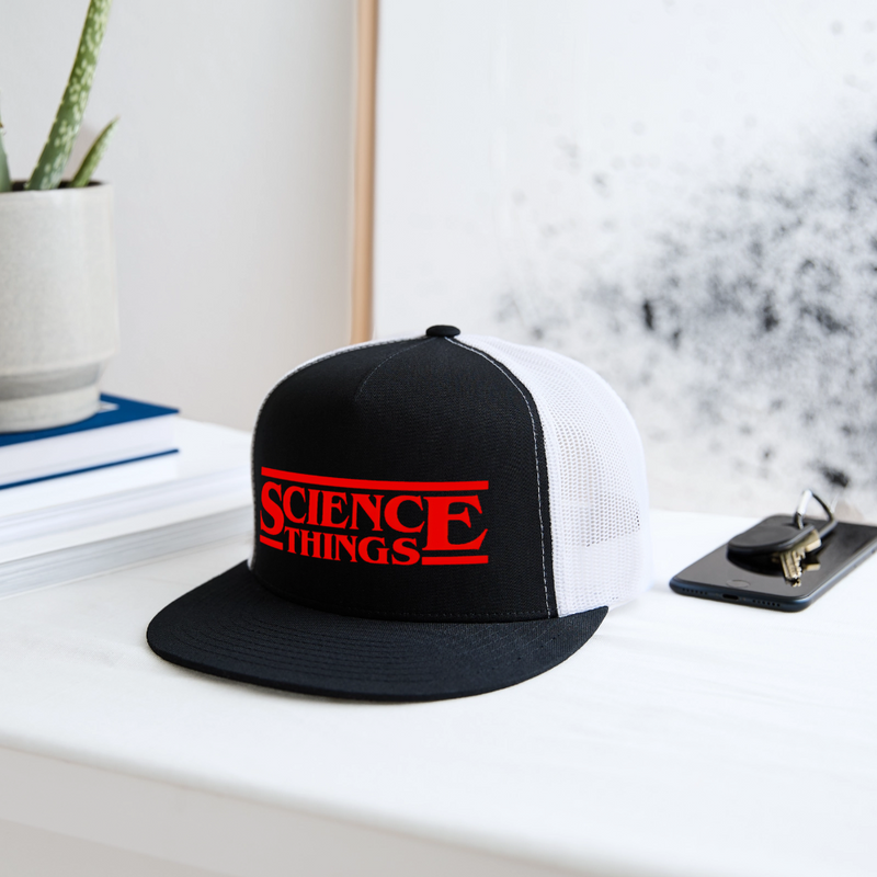 Science Things Halloween Trucker Hat - black/white