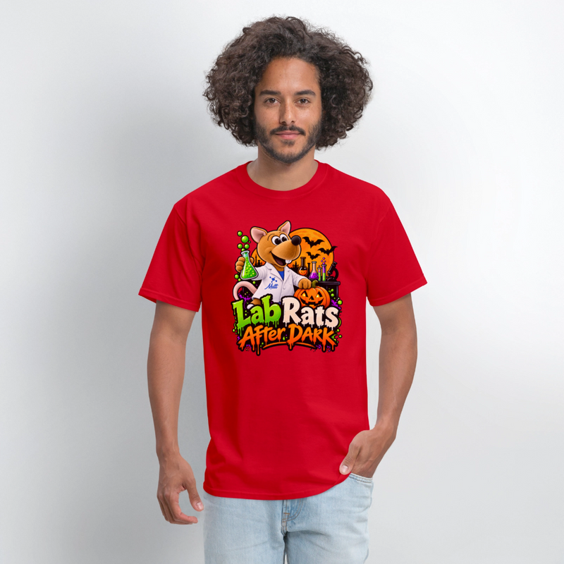 Matt - Lab Rats after Dark - Halloween Men's T-Shirt - red