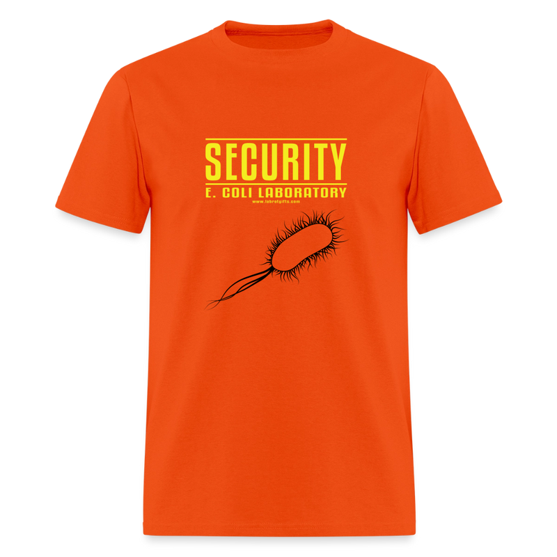 "Security E. Coli Laboratory" - Men's T-Shirt | GILDAN 5000 - orange