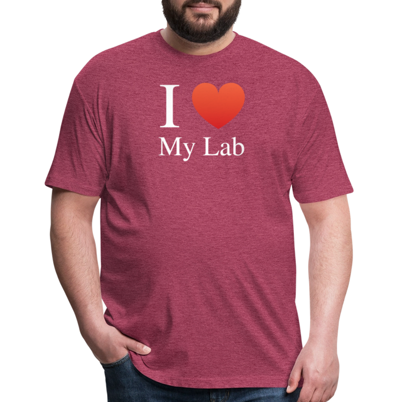 Fitted Cotton/Poly T-Shirt by Next Level - heather burgundy