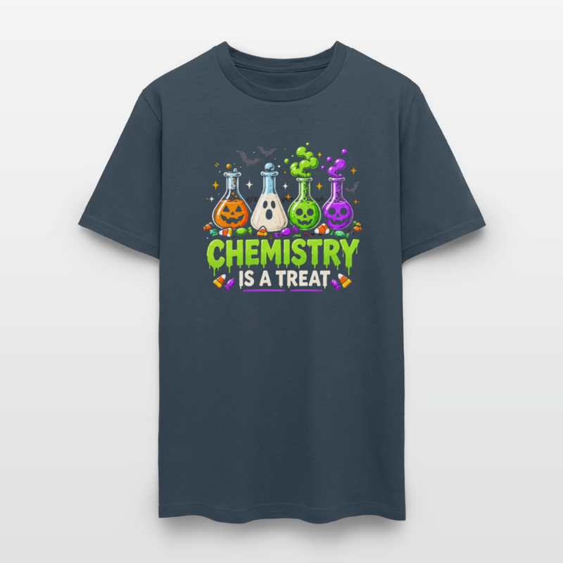 Chemistry is a Treat Halloween Men's T-Shirt - blue dusk