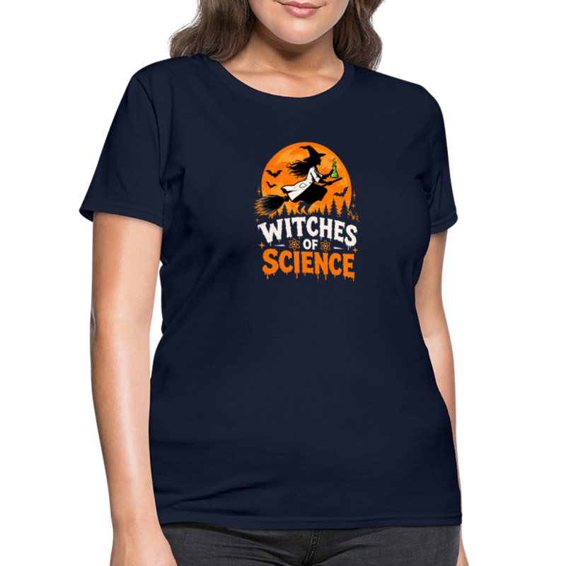 Witches of Science Halloween Women's T-Shirt - navy