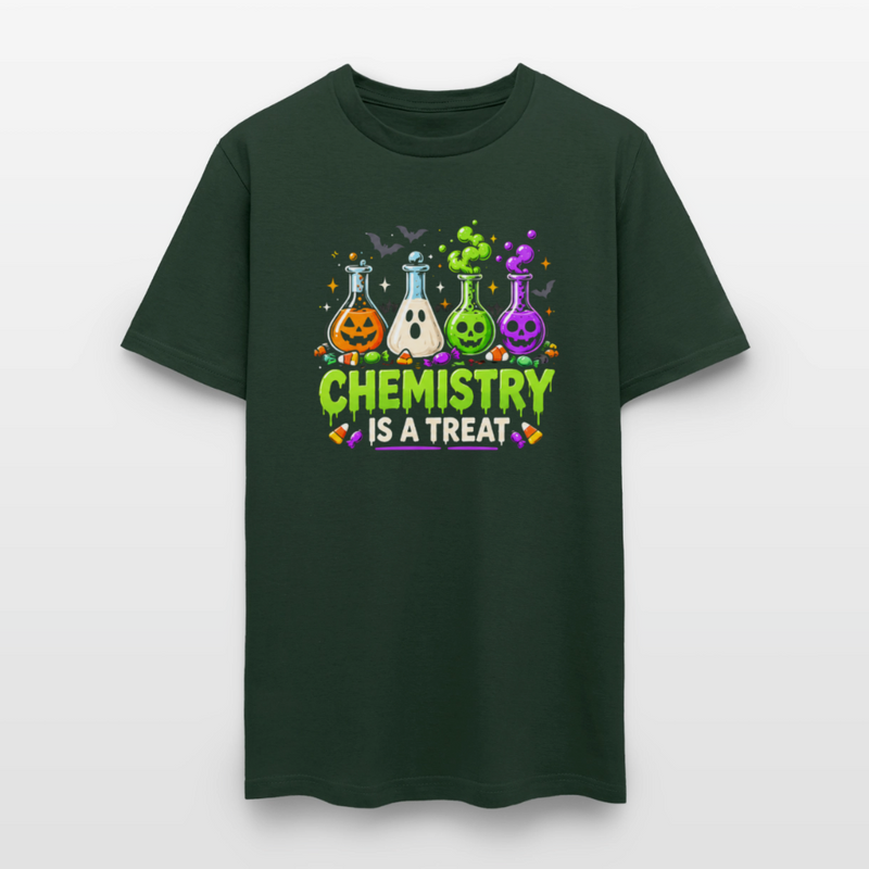 Chemistry is a Treat Halloween Men's T-Shirt - forest green