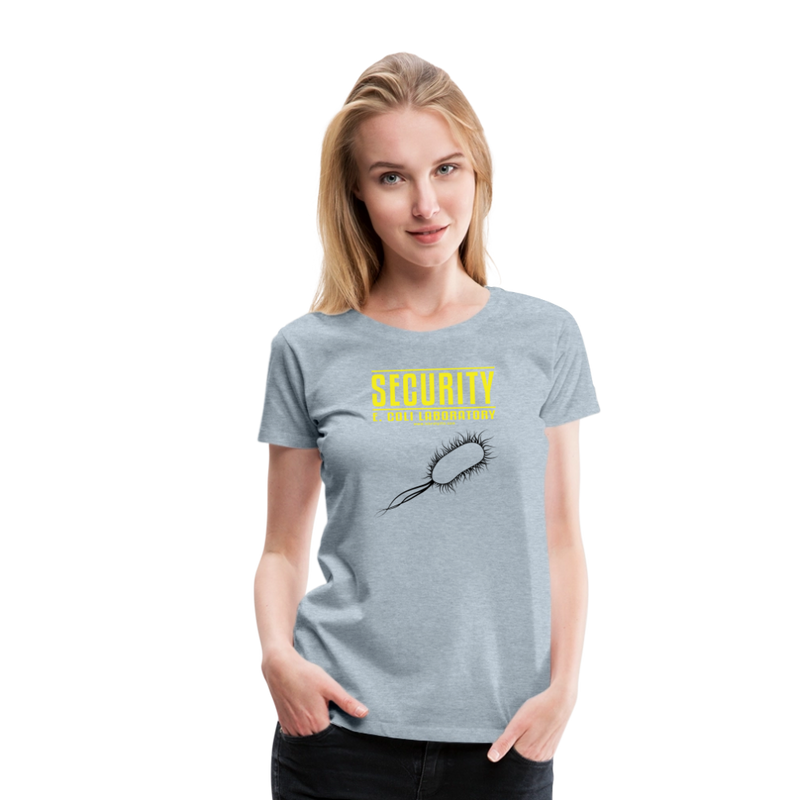 "Security E. Coli Laboratory" - Women’s Premium T-Shirt - heather ice blue