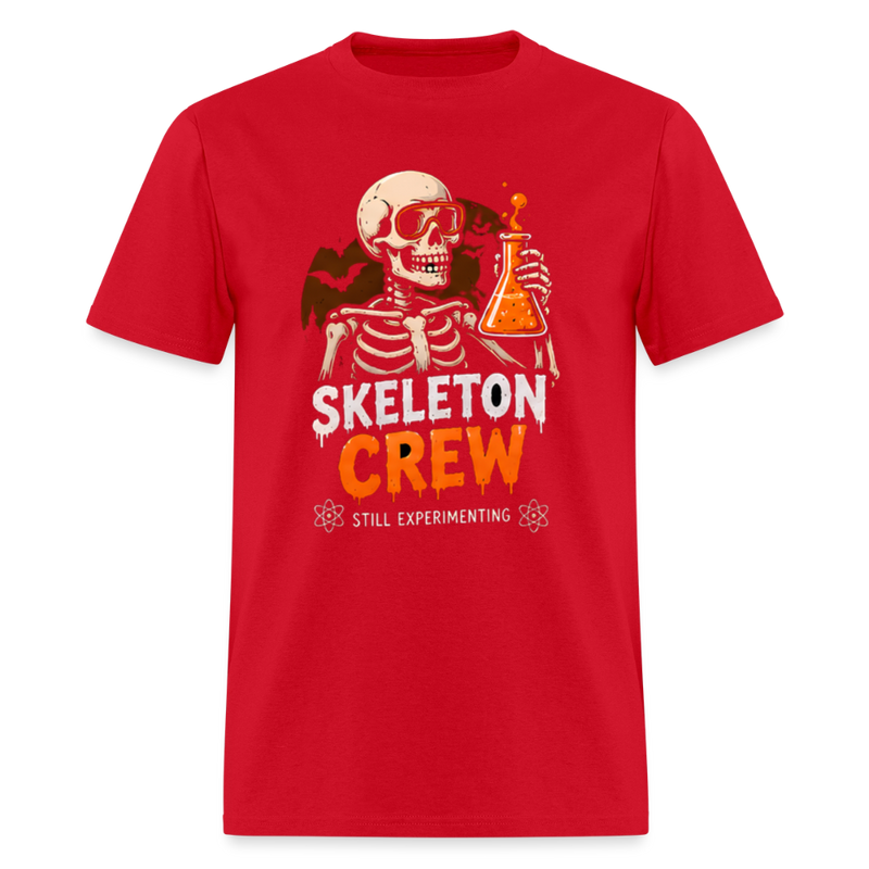 Skeleton Crew Halloween Men's T-Shirt - red