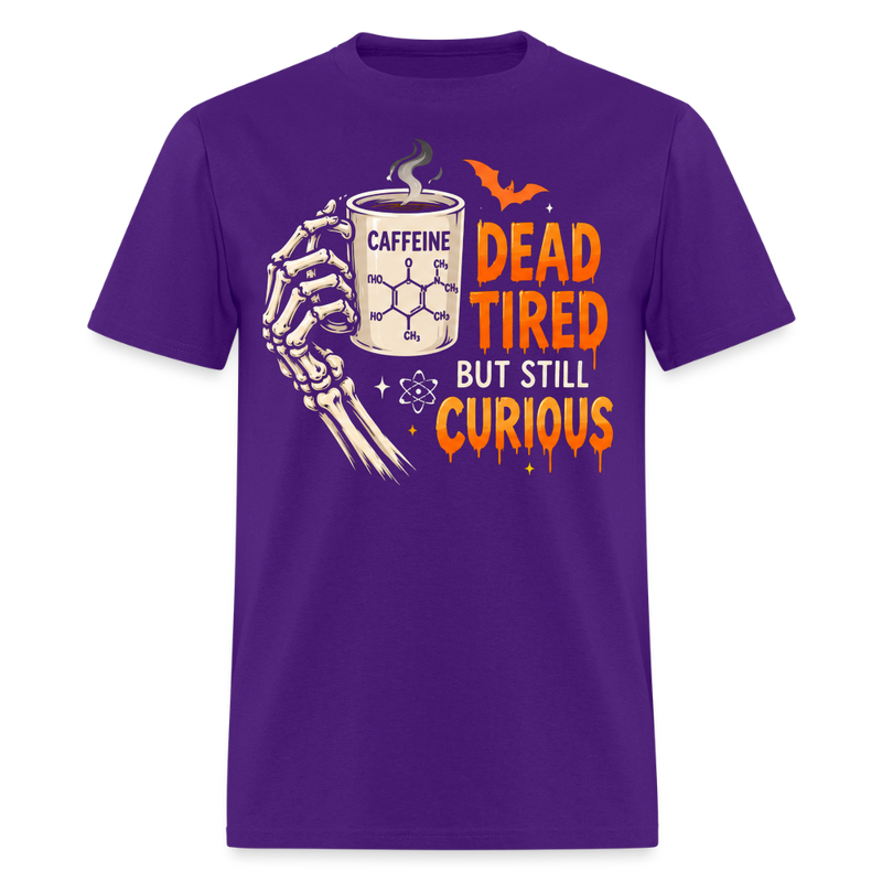 Dead Tired But Still Curious Halloween Men's T-Shirt - purple