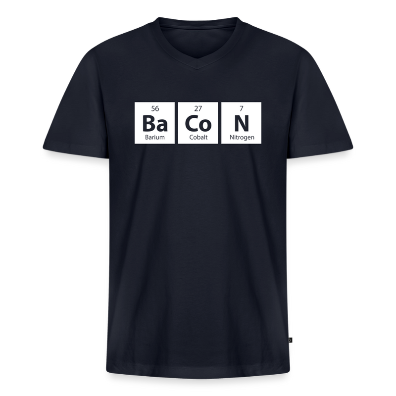 "BACON" - Funny Quotes - Men's V-Neck T-Shirt - navy