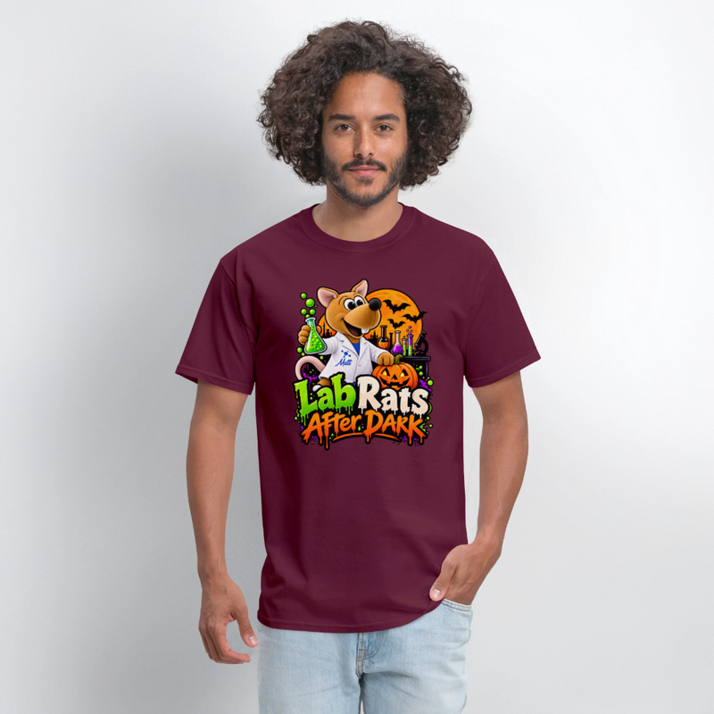 Matt - Lab Rats after Dark - Halloween Men's T-Shirt - burgundy