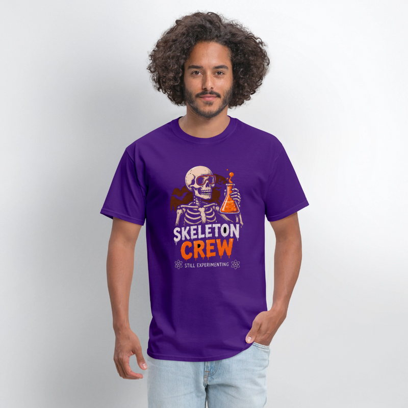 Skeleton Crew Halloween Men's T-Shirt - purple