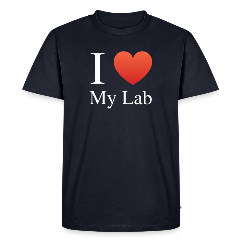 "I Love My Lab" - Men's Premium T-Shirt - navy