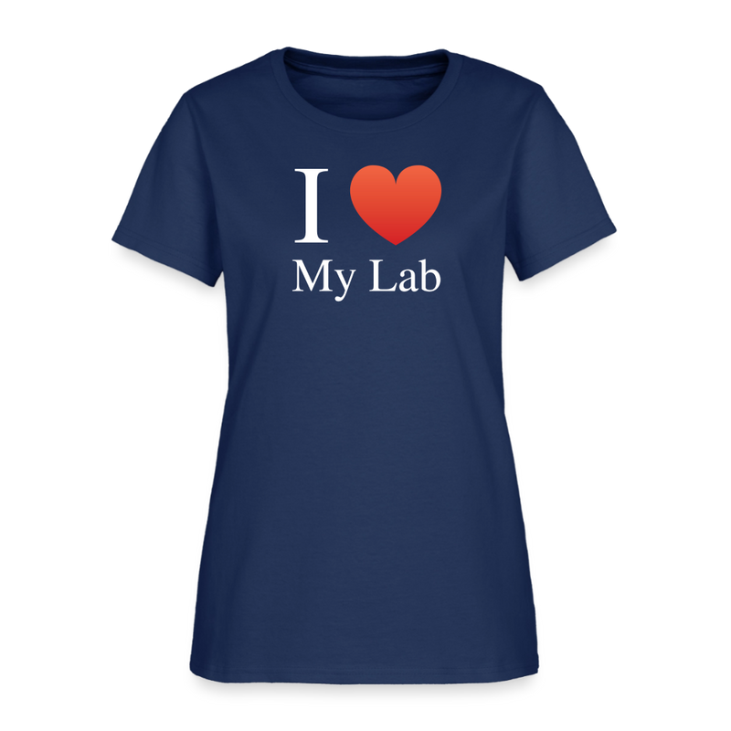 "I Love My Lab" - Women's T-Shirt - blue dusk