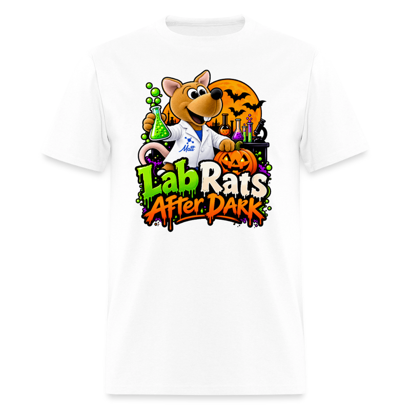 Matt - Lab Rats after Dark - Halloween Men's T-Shirt - white