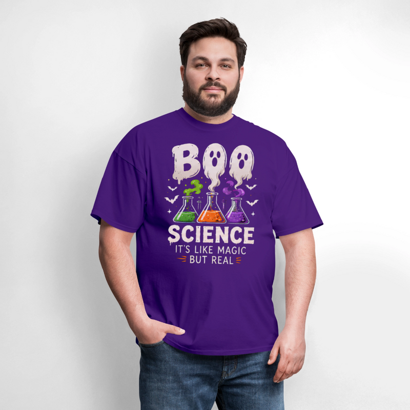 BOO SCIENCE HALLOWEEN Men's T-Shirt - purple