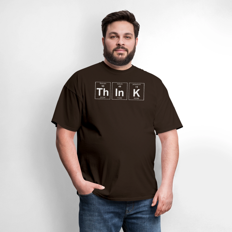 "Think" - Men's T-Shirt | GILDAN 5000 - brown