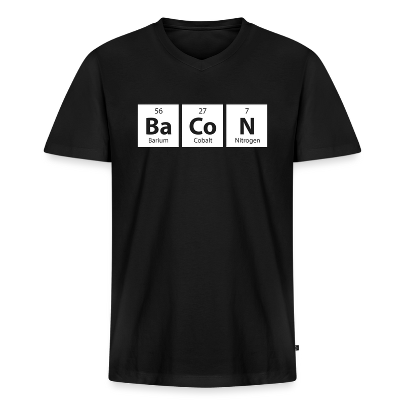 "BACON" - Funny Quotes - Men's V-Neck T-Shirt - black