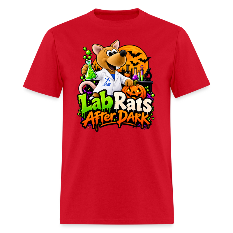 Matt - Lab Rats after Dark - Halloween Men's T-Shirt - red