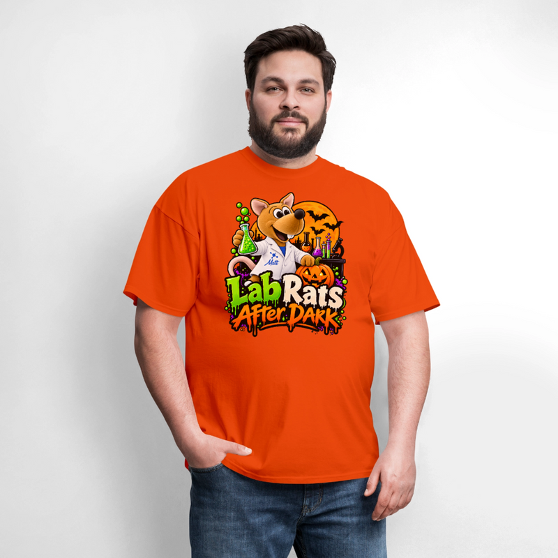Matt - Lab Rats after Dark - Halloween Men's T-Shirt - orange