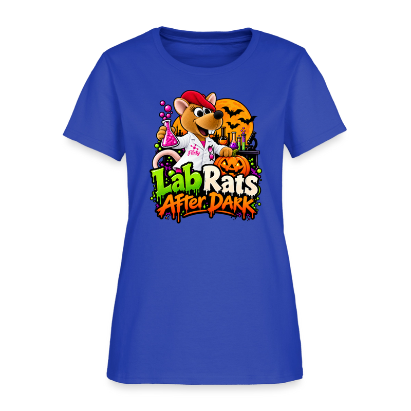 Flirty Lab Rats after Dark - Halloween Women's T-Shirt - royal blue