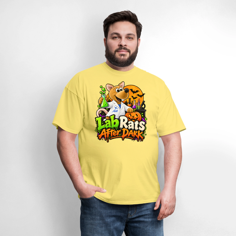 Matt - Lab Rats after Dark - Halloween Men's T-Shirt - cornsilk