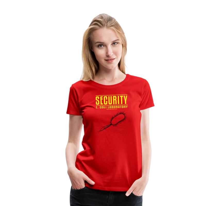 "Security E. Coli Laboratory" - Women’s Premium T-Shirt - red