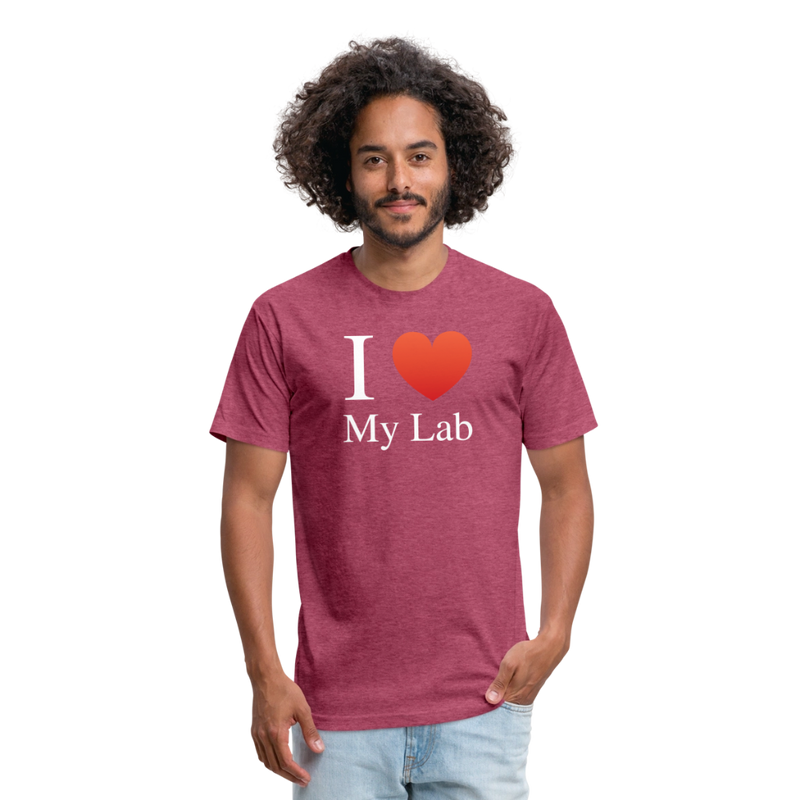 Fitted Cotton/Poly T-Shirt by Next Level - heather burgundy
