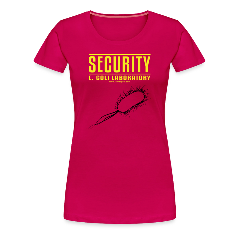 "Security E. Coli Laboratory" - Women’s Premium T-Shirt - dark pink