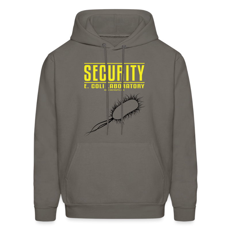 "Security E. Coli Laboratory" - Men's Hoodie - asphalt gray