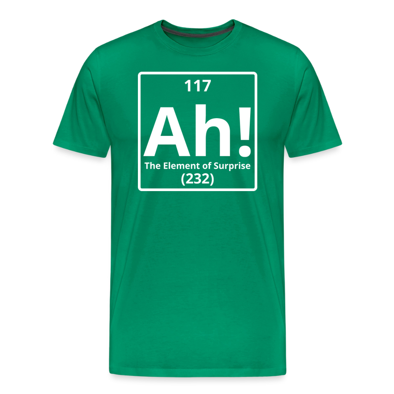 "Ah! The Element of Surprise" Science T-Shirt – Funny Chemistry Shirt Inspired by Project Hail Mary - Men's Premium T-Shirt - kelly green