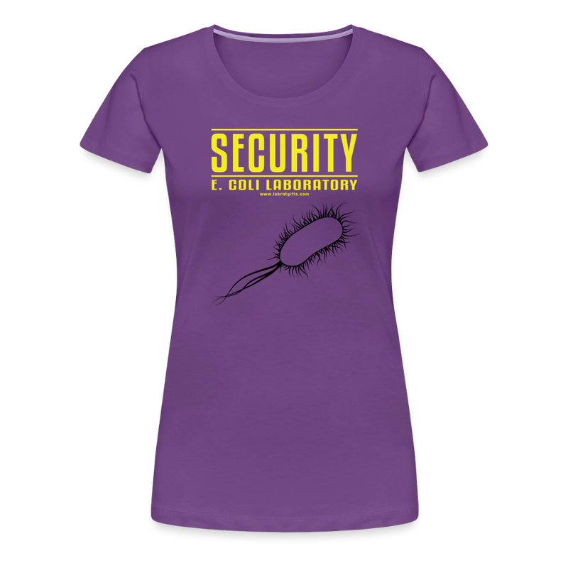 "Security E. Coli Laboratory" - Women’s Premium T-Shirt - purple