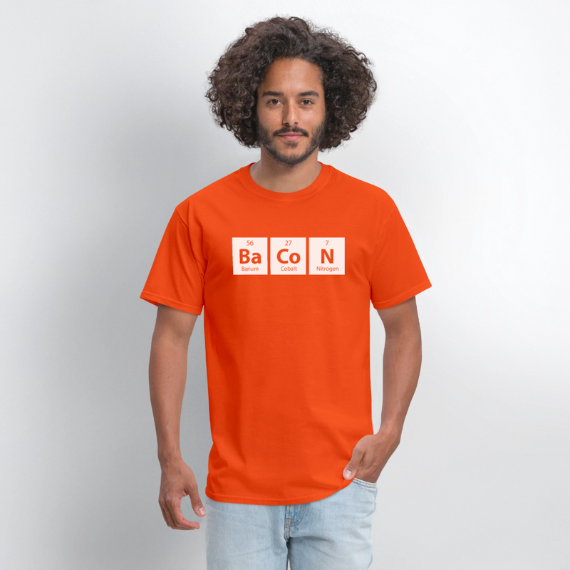 "BACON" - Funny Quotes - Men's T-Shirt | GILDAN 5000 - orange
