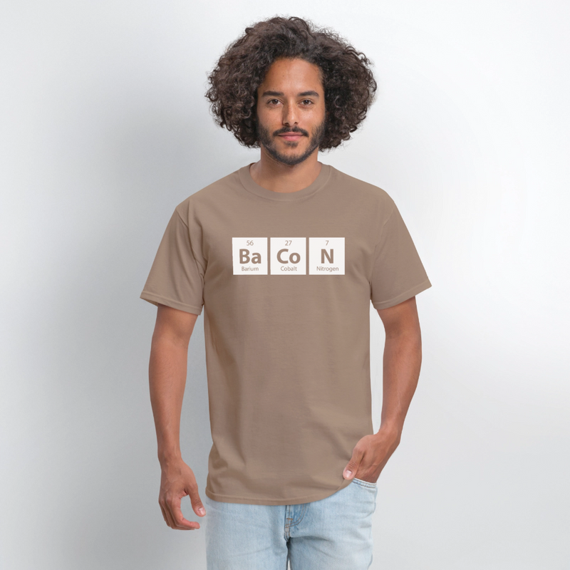 "BACON" - Funny Quotes - Men's T-Shirt | GILDAN 5000 - safari