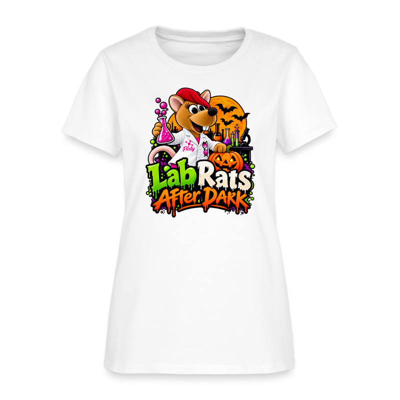 Flirty Lab Rats after Dark - Halloween Women's T-Shirt - white