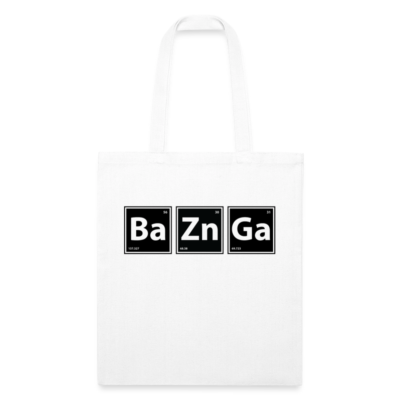 BAZINGA - Recycled Tote Bag - white