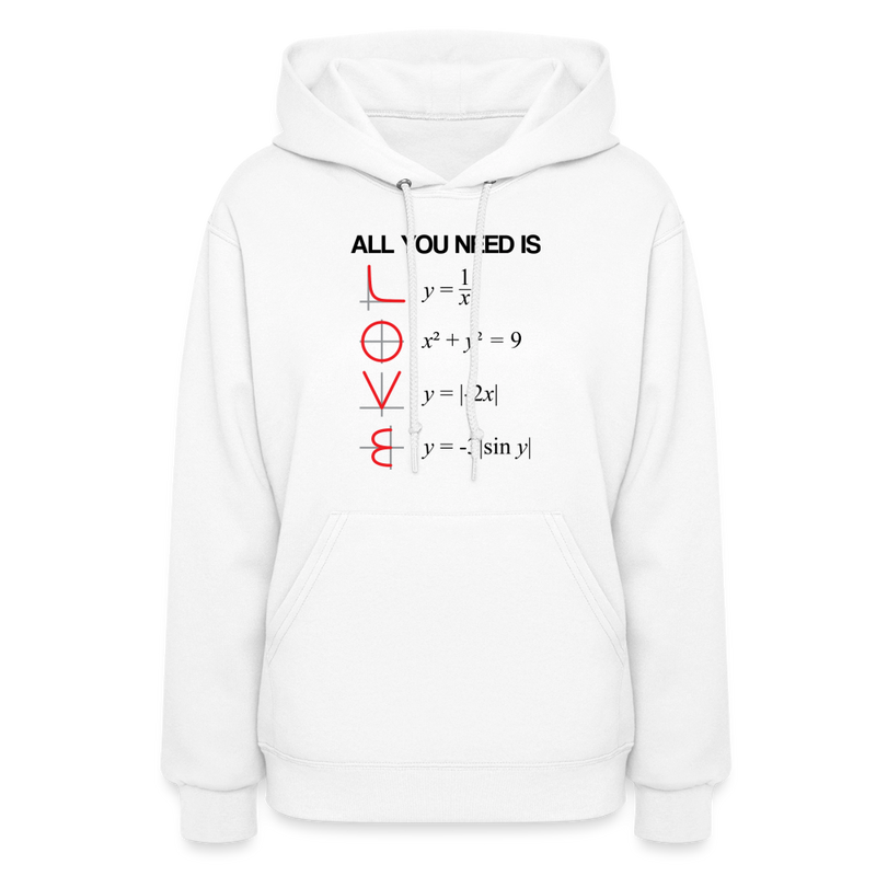 "All You Need Is Love" Women's Hoodie - white