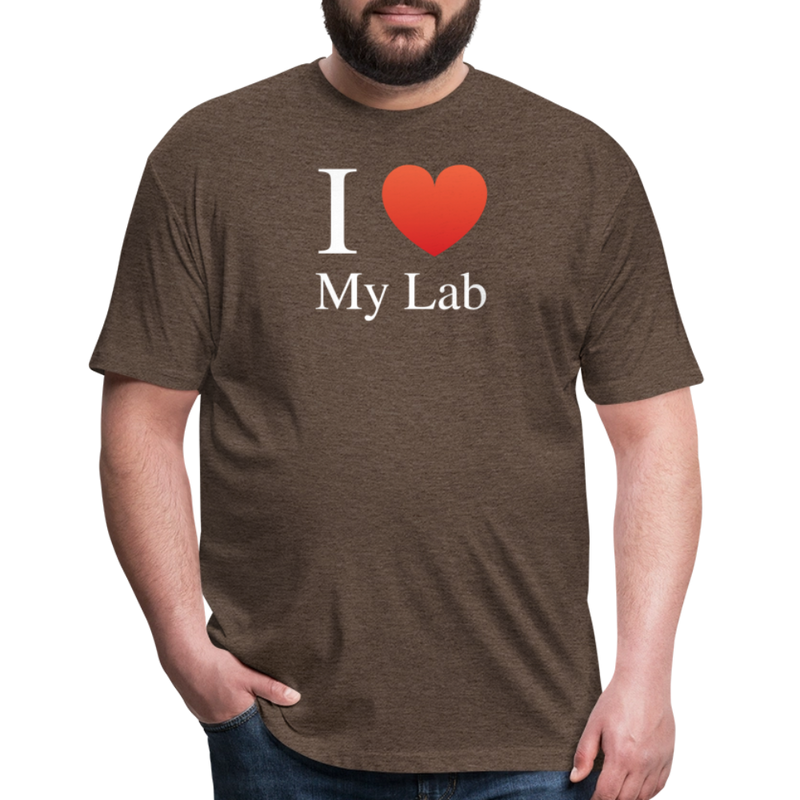 Fitted Cotton/Poly T-Shirt by Next Level - heather espresso