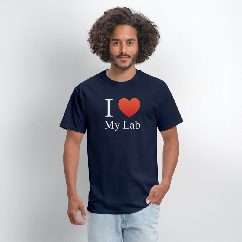 "I Love My Lab" - Men's T-Shirt | GILDAN 5000 - navy