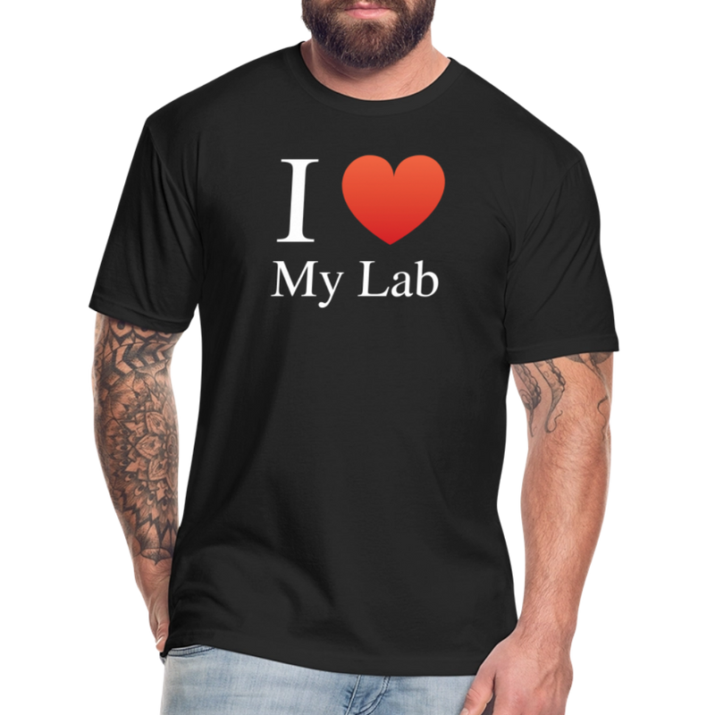 Fitted Cotton/Poly T-Shirt by Next Level - black