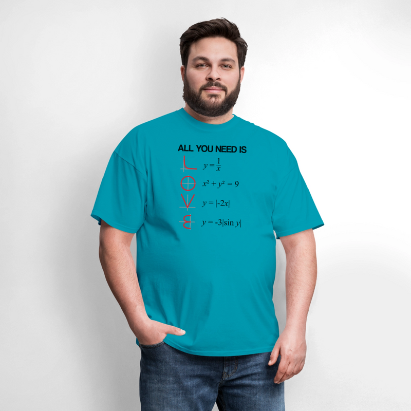 "All You Need Is LOVE" - Men's T-Shirt | GILDAN 5000 - turquoise