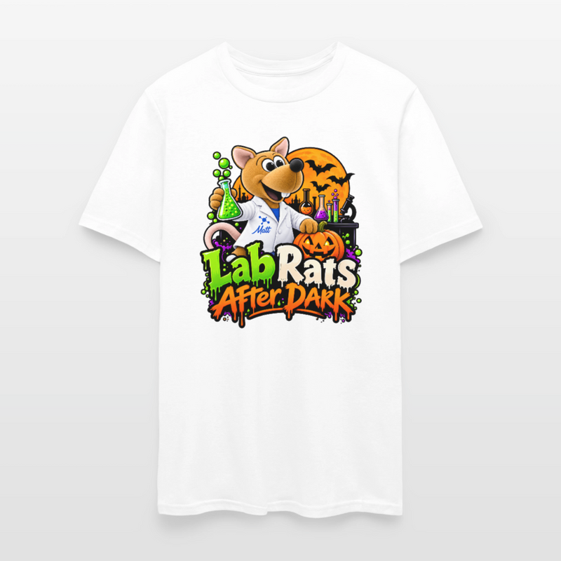 Matt - Lab Rats after Dark - Halloween Men's T-Shirt - white