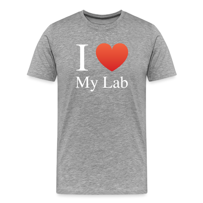 "I Love My Lab" - Men's Premium T-Shirt - heather gray