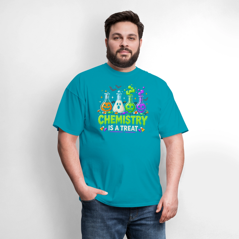 Chemistry is a Treat Halloween Men's T-Shirt - turquoise