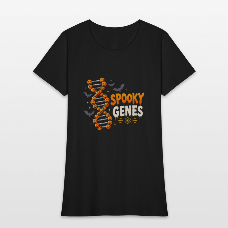 Spooky Genes Halloween Women's T-Shirt - black