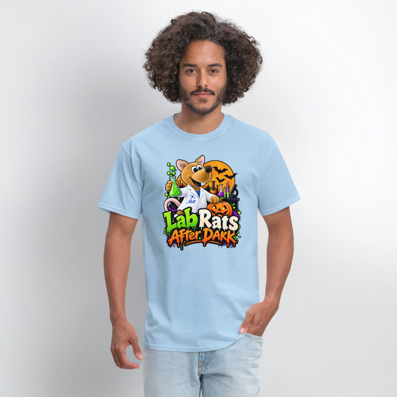 Matt - Lab Rats after Dark - Halloween Men's T-Shirt - powder blue