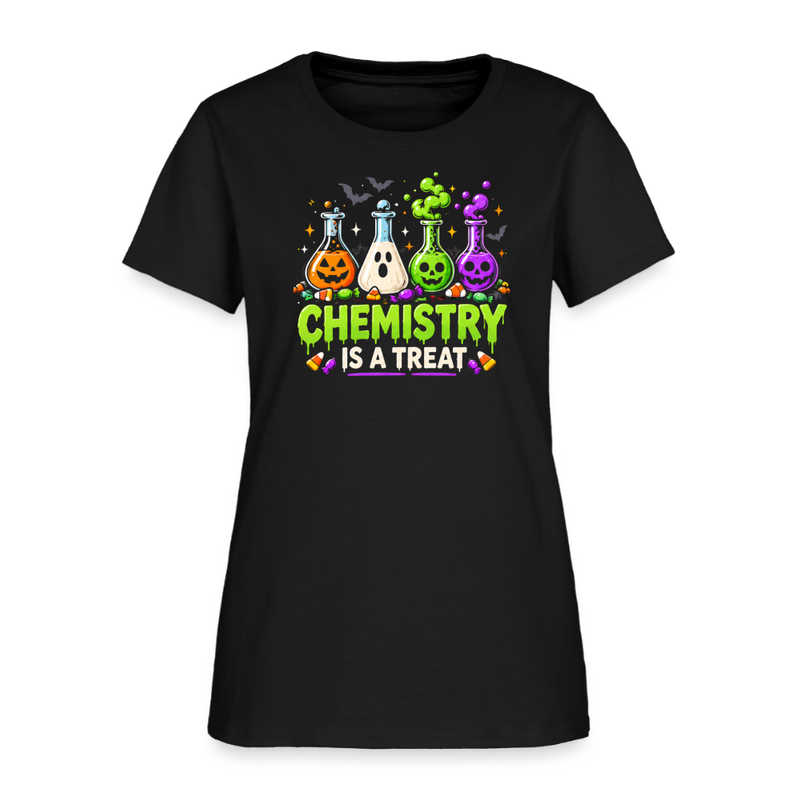 Chemistry is a Treat Halloween Women's T-Shirt - black