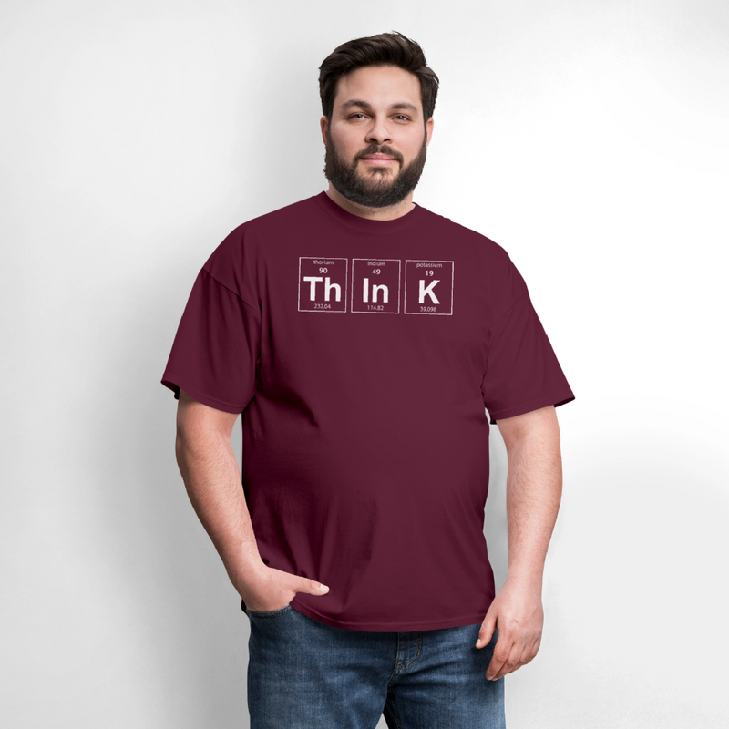 "Think" - Men's T-Shirt | GILDAN 5000 - burgundy
